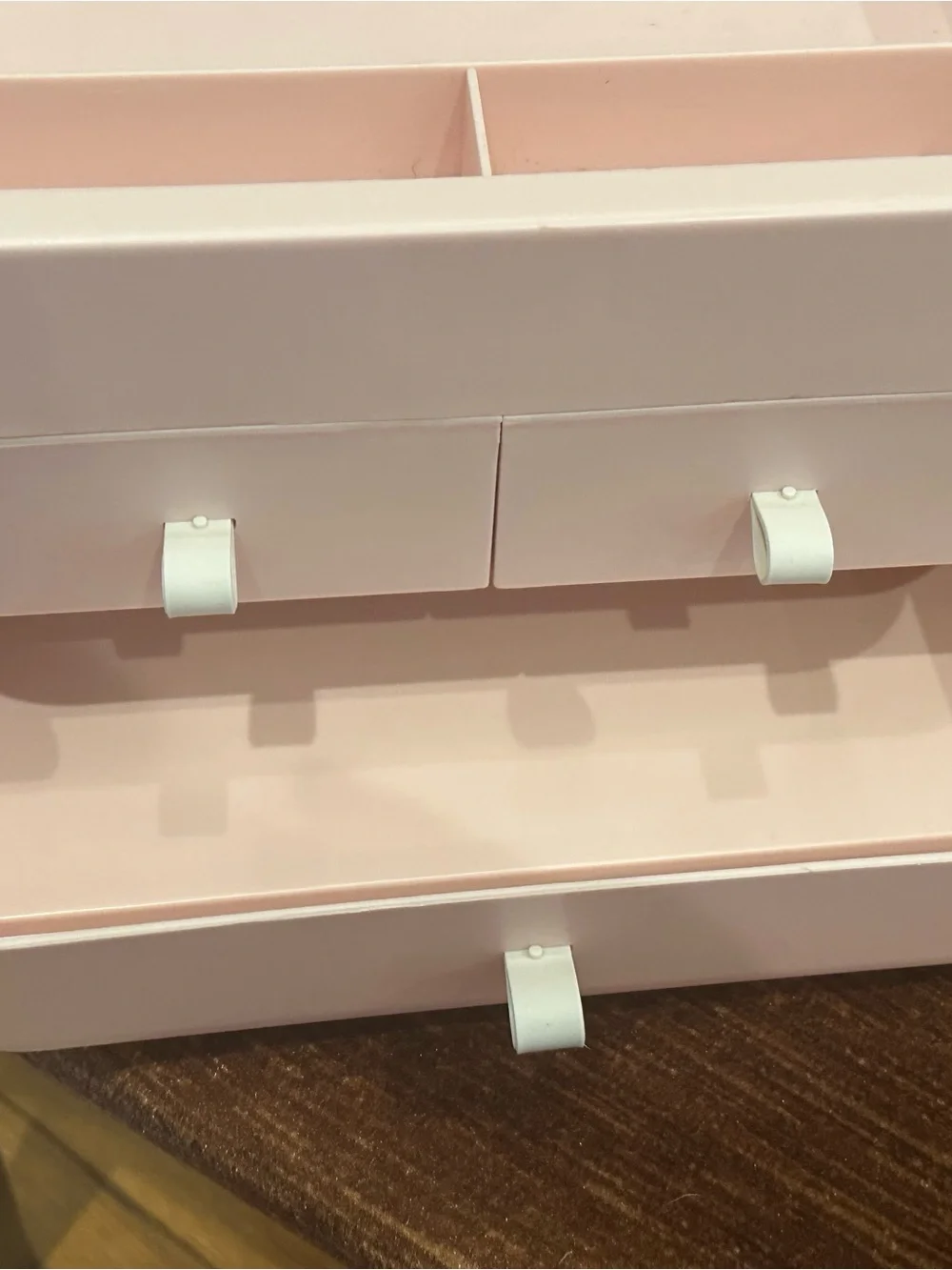 Blush Pink Cosmetic Organizer with Drawers